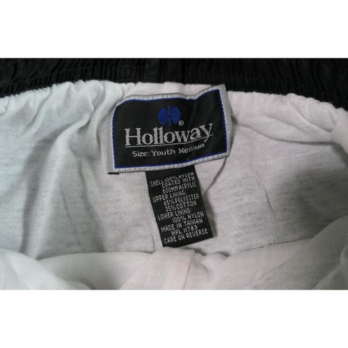 NWT Vintage 90s Youth Medium YM HOLLOWAY Lined Black Windbreaker Track Pants - Picture 5 of 11