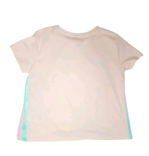 Reebok Girls 2 Piece Tshirt Shorts Set Outfit Large Size 10 Peach Gray Athletic - Picture 5 of 11