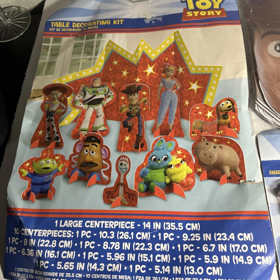 迪士尼皮克斯玩具总动员大量桌子装饰套件生日蜡烛8件面具新品 — 第 2/4 张图片