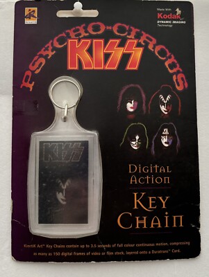 KISS Band Digital Action Keychain Solo Album Faces Morphing 1999 Psycho Circus