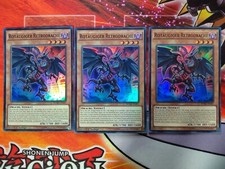 3x RED-EYES RETRO DRAGON - BOSH-EN095 Super Rare / Near Mint Playset