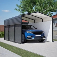 10x15 FT Metal Carport with Waterproof Cloth Outdoor Car Shelter for Car Truck