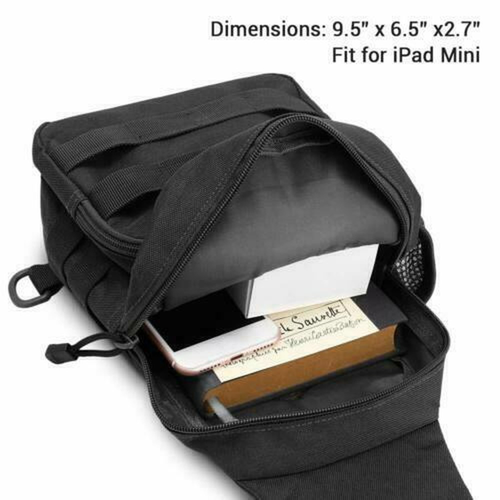 Men's Nylon Shoulder Bag Chest Pack Military Tactical Sling Waterproof Backpack - Picture 4 of 15