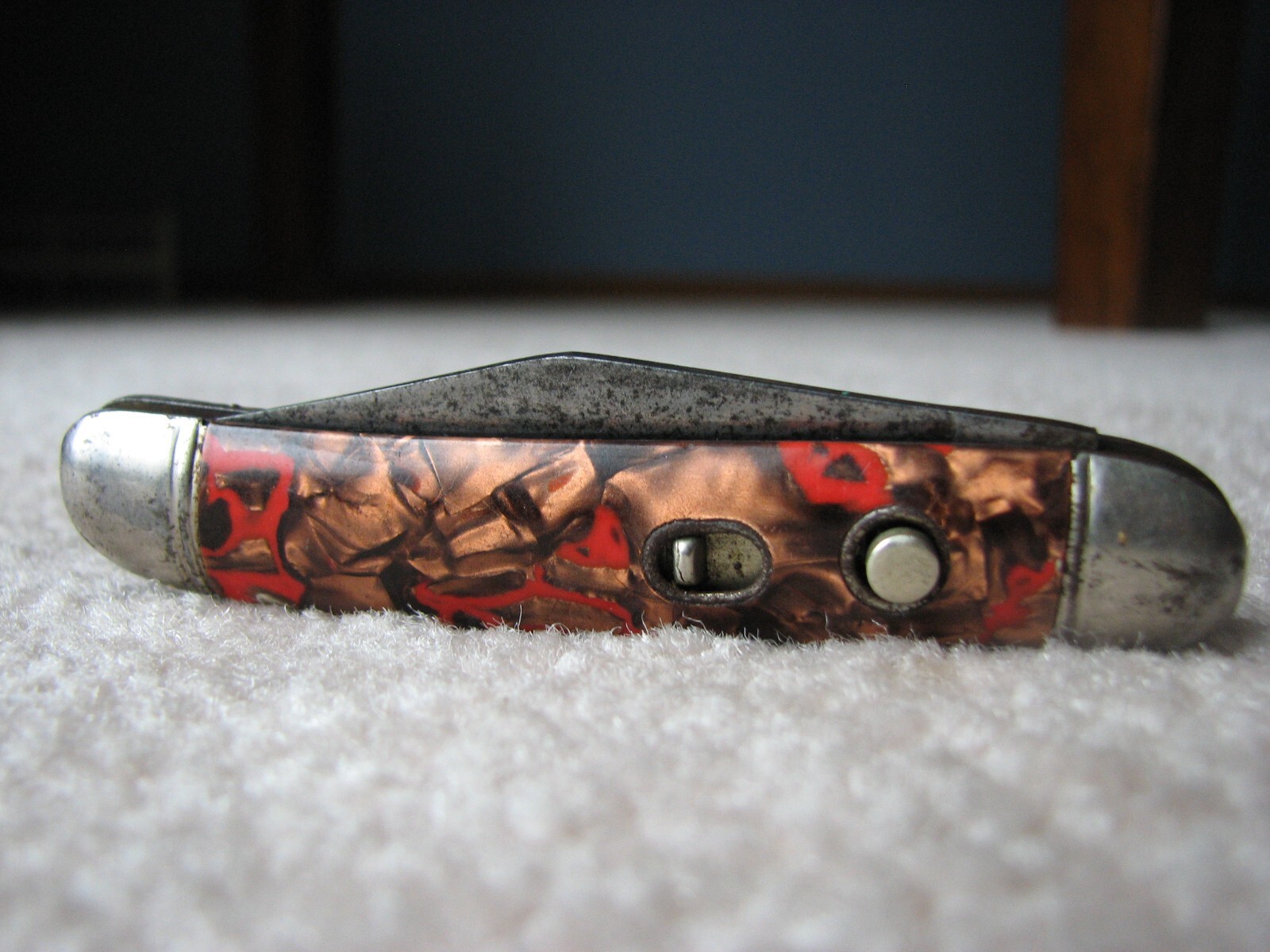 Vintage HAMMER Brand USA Easy Open Button Locking Pocket Knife eBay