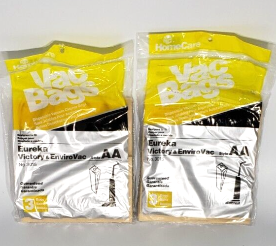 6 Eureka Victory & EniroVac Style AA 3015 Vacuum Bags Sealed Made in USA