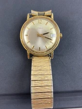 Men's Vintage Timex Watch 16560 10578 Mechanical Not Working 10K GF Band
