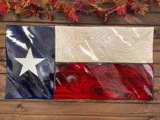 3D Texas Rustic Wooden Flag, Waving Texas State Flag, Charred American Gift
