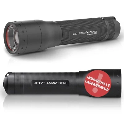 LED LENSER P7R/C7R High-Power-LED Taschenlampe mit Lasergravur, personalisiert