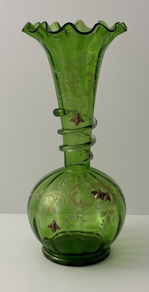 モーゼル◆花瓶 グリーン 花器 フラワーベース クリスタル Moser s-l1200.jpg