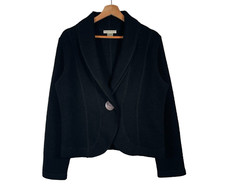 Cambridge Dry Goods 100% Wool Jacket Womens Size M Boiled Wool One Button