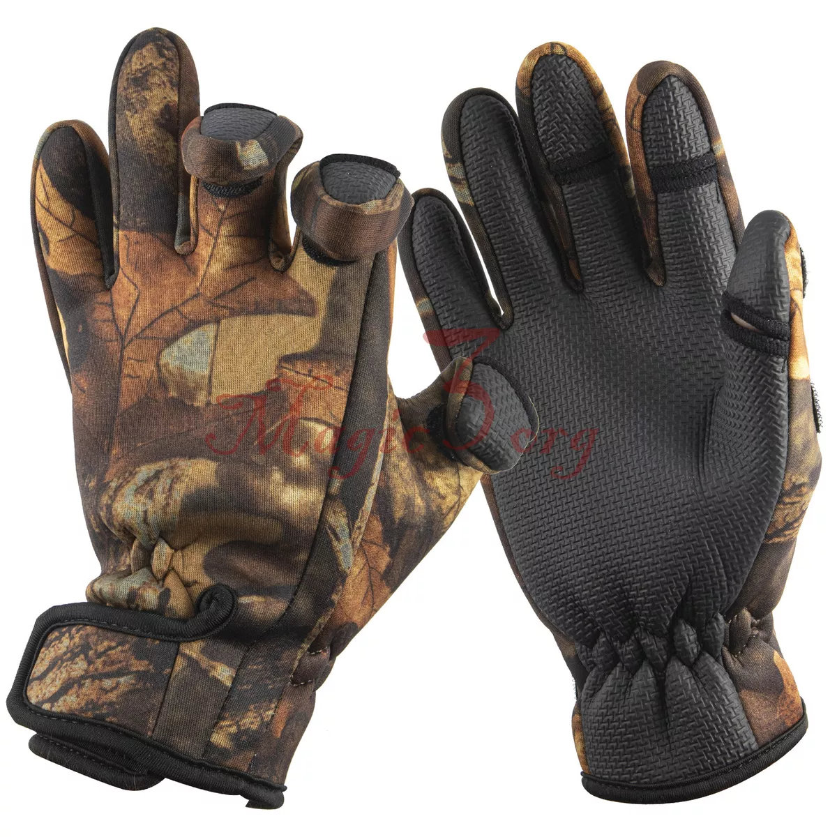 Fishing Gloves with 3 Fingerless Gloves Anti Slip Windproof Wind