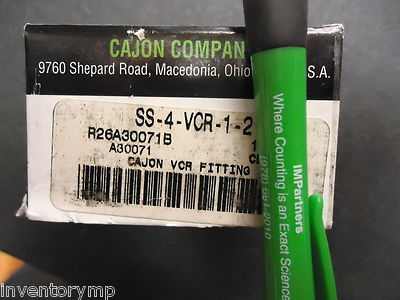 Swagelok SS-4-VCR-1-2 316 SS VCR Face Seal Fitting. Brand New! 1 Piece.