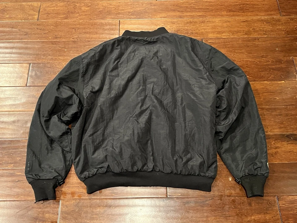 VTG Articwear Arctic Cat Black Striped Mens 2XL Zip Snowmobile Racing Ski Jacket - Image 2 of 4