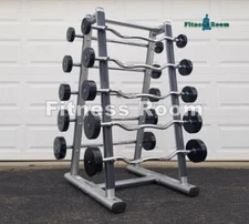 GPI Urethane Fixed Curl / Straight Barbells with Rack - SHIPPING NOT INCLUDED