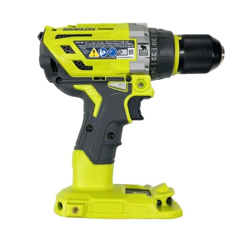 Ryobi Tools P251 18V ONE+ Lithium-Ion Brushless Hammer Drill/Driver, Tool Only, Size 740 in, Black