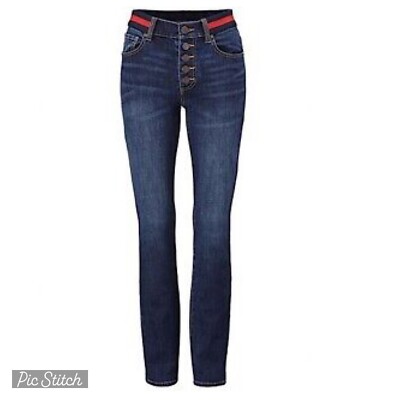 CAbi Dark Wash Simone Button Fly Skinny Denim Jeans 3751 Sz 6 (29