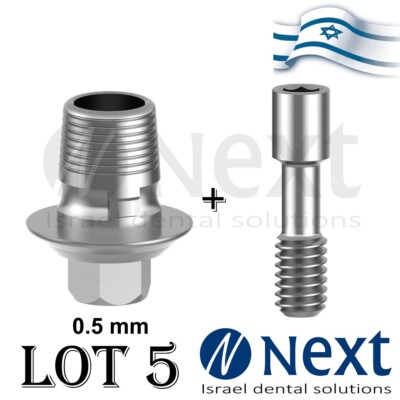 Lotx5 Internal hex T Base CAD CAM Mis WP Sirona Wide fit concave 0.5 mm hex