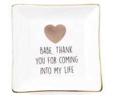 2-pack Square Ceramic Ring Dish Decorative Trinket Jewelry Tray