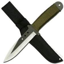Two-Tone Spear Point Fixed Blade with Cordwrapped Handle New HK 