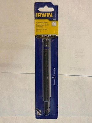 IRWIN 1899890 6'' x 3/8'' Impact Socket Adapter 1/4 Quick Change Shank
