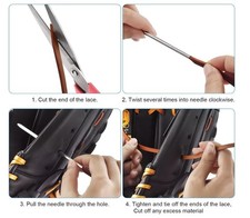 Baseball Softball Mitt Repair Kit with Leather Lace and Relacing Tool Set