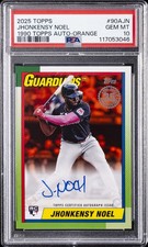2025 TOPPS 1990 TOPPS BB AUTO ORANGE #90AJN JHONKENSY NOEL 4/25 PSA 10
