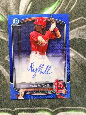 2025 Bowman Ryan Mitchell Blue Mojo Refractor #BMA-RM Auto 126/150