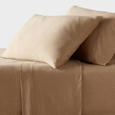 King Cotton Jersey Sheet Set Brown Heather - Threshold