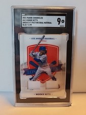 2021 Panini Chronicles Mookie Betts #43 America's Pastime Dual Material Blue /99