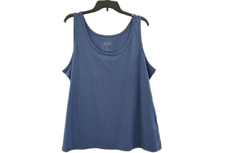NWOT Candace Cameron Bure Scoop Neck Jersey Knit Tank Indigo Blue Sz XL Everyday