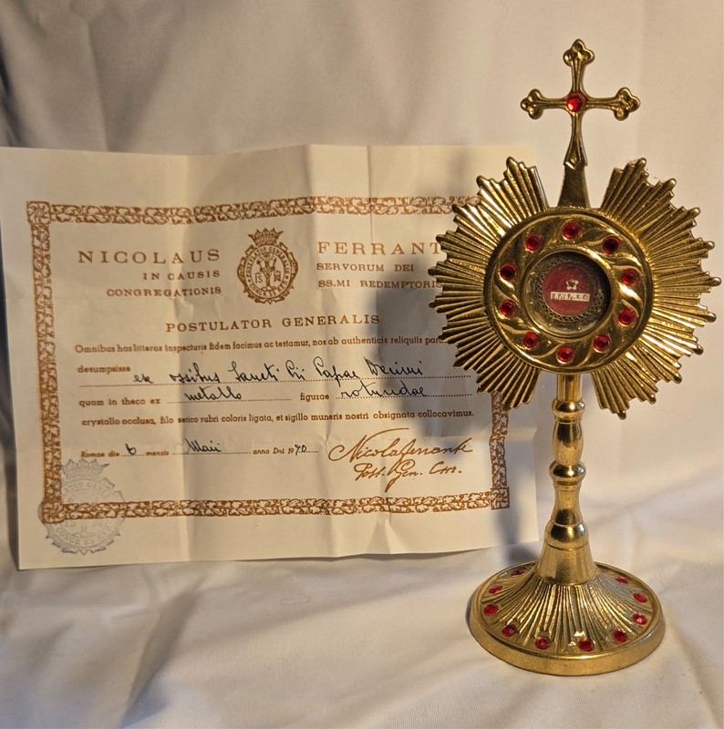 Sacred Christian Devotional of Saint Pius X w/Certificate of Authenticity