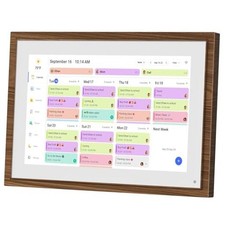 10.1 Inch Digital Calendar Chore Chart with 10.1 Inch Stylish Wooden