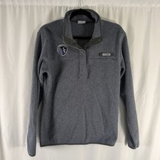 Sporting Kansas City Columbia PFG Fleece Jacket Womens Medium Blue Snap Pullover