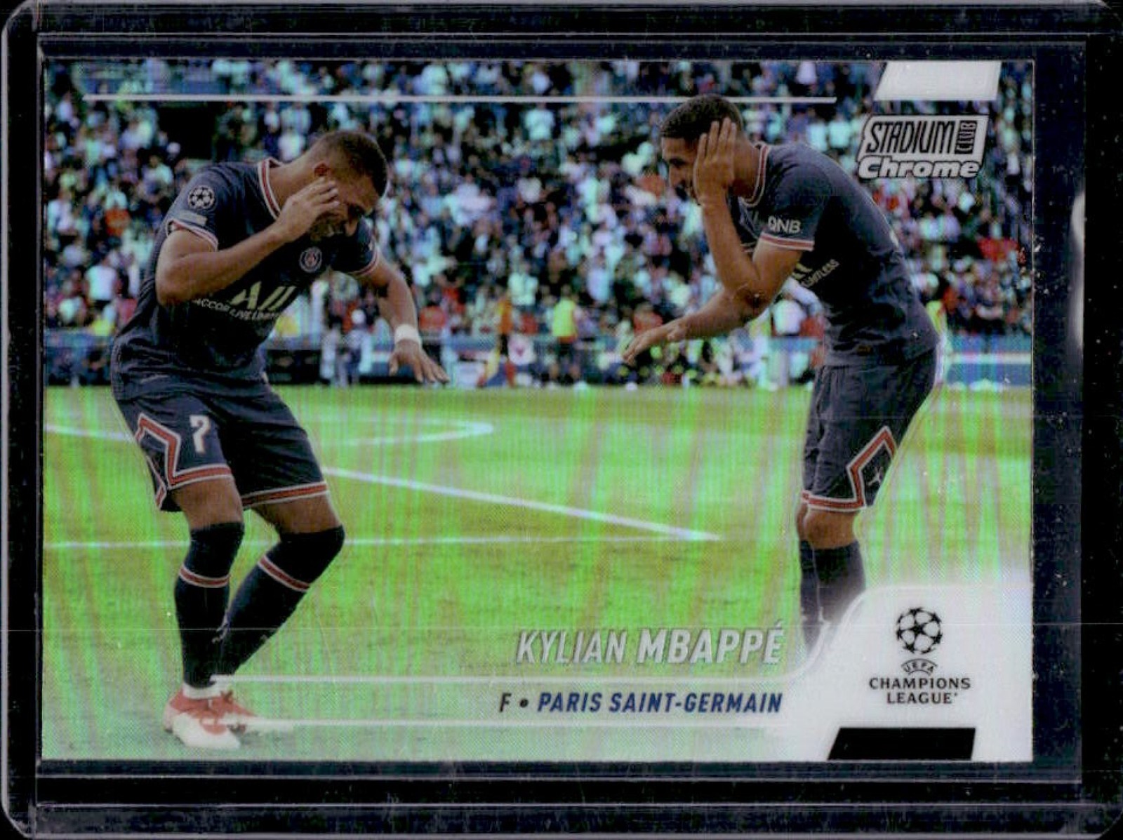 2021 Topps Stadium Club Chrome UEFA Kylian Mbappe Refractor #75 PSG