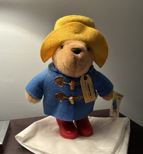 Eden Paddington Bear Plush Vintage 1986 Small Blue Duffle Coat Hat Boots