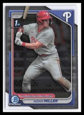 2024 Bowman Chrome Prospects #BCP-27 Aidan Miller Philadelphia Phillies RC 1st 4