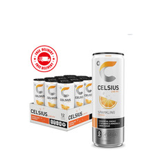 CELSIUS Sparkling Orange Sugar Free Energy Drink 12 fl oz 12 Pack