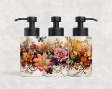 Floral Vine Stainless Steel Soap Dispenser - 18 Oz