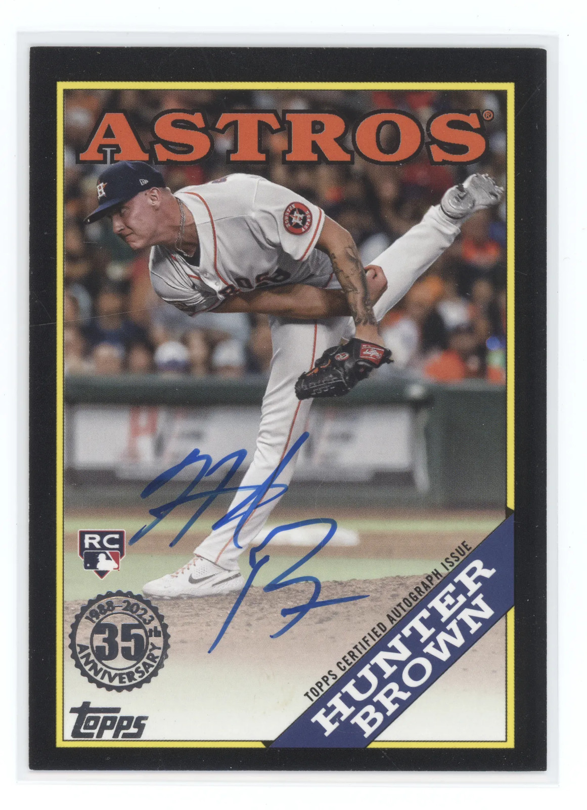 2023 Topps Update 1988 Autographs Hunter Brown #88BAU-HB Black 030/199 RC