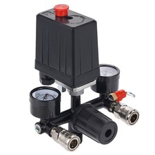 90-120psi Air Compressor Pressure Control Switch Gauges Bracket W Gauges Relief 90-120psi Air Compressor Pressure Control Switch Gauges Bracket W Gauges Relief