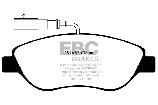 EBC PD08KF023 HIGH PERFORMANCE BRAKE KIT Front