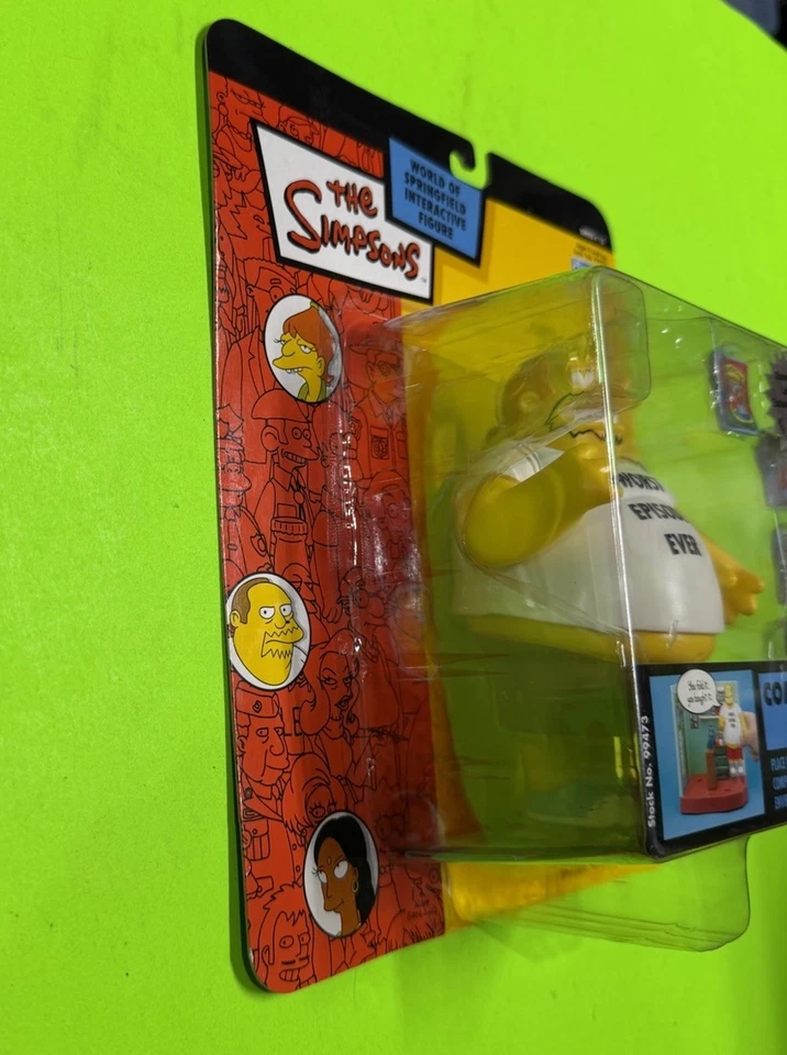 Boneco Playmates The Simpsons World of Springfield WoS quadrinhos cara 2003 - Imagem 3 de 4