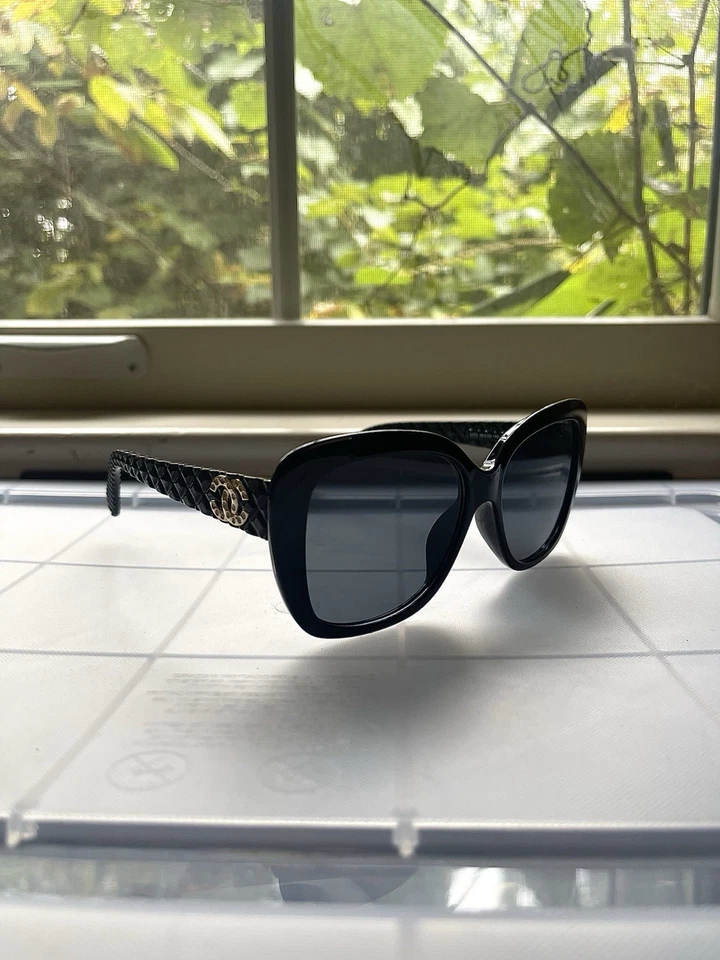 ENVÍO GRATUITO Gafas de sol Chanel para mujer 9173 58 20 142 Cateye negras/a cuadros Foto 3 de 4