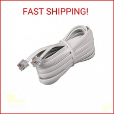 AUDIOVOX TP231WHN Modular Line Cord, White, 15-Feet