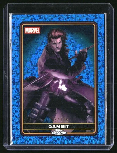 2025 Topps Chrome Deadpool Gambit Comic Accurate Blue Mini Diamonds 053/125 #10
