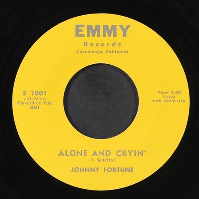 JOHNNY FORTUNE: alone and cryin' / if you love me EMMY 7'' Single 45 RPM