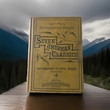 Rare Antique Classic Literature Book "Seven American Classics" 1880