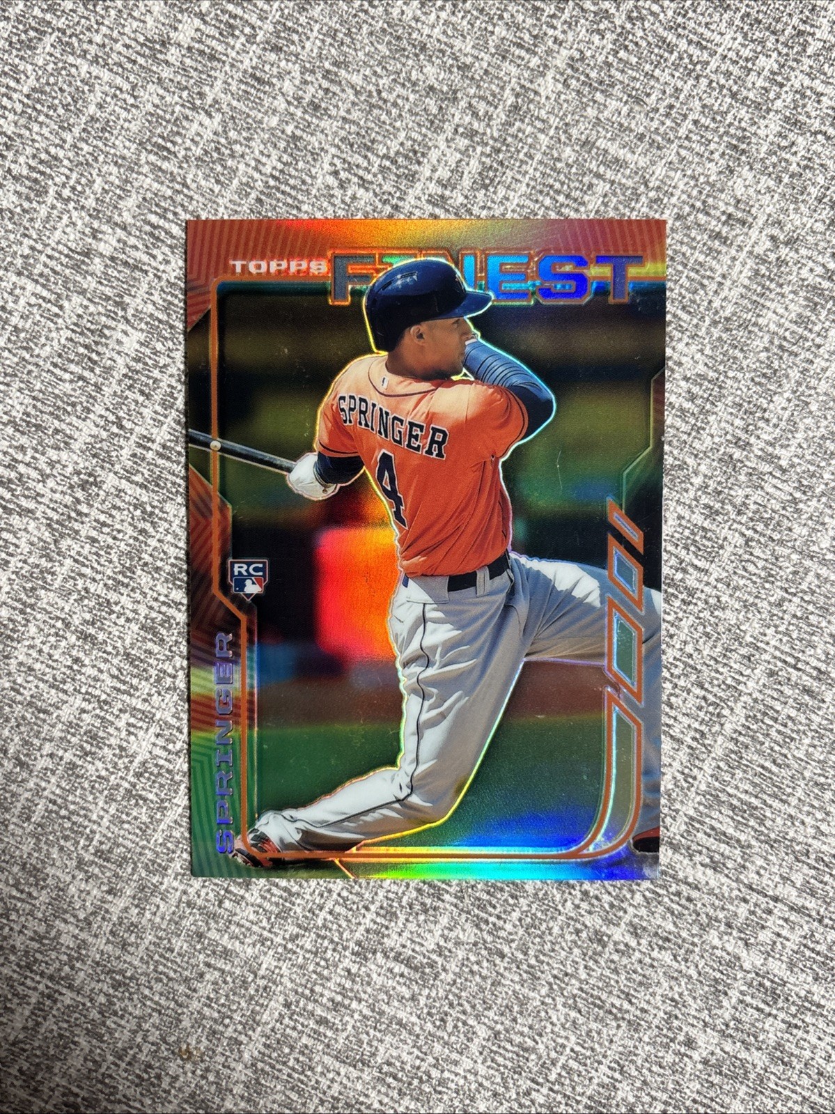 George Springer 2014 Topps Finest Refractors Rookie RC Refractor #39 Astros