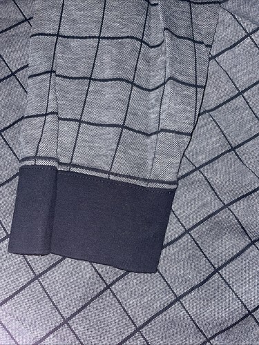 Nautica Langarm Polo grau & schwarz Muster Größe XXL - Bild 5 von 6