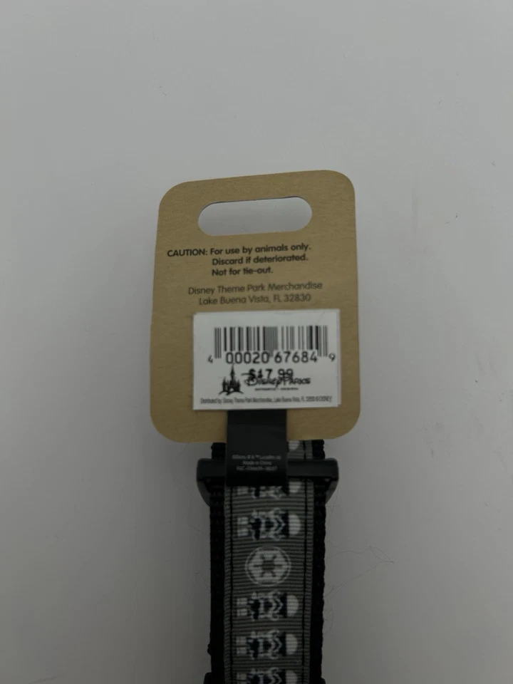 "Collar de perro grande Disney Tails Star Wars 18-26"" negro gris Stormtrooper nuevo con etiquetas parques" Foto 3 de 4